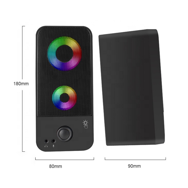Speaker Aktif 2.0 Komputer Laptop Dual Bass Colorfull RGB USB Power X9 -XOBOX