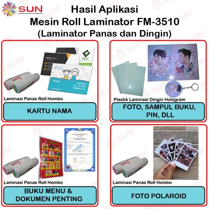 

Mesin Laminasi Roll A3 - Hot Roll Laminator Machine FM 3510