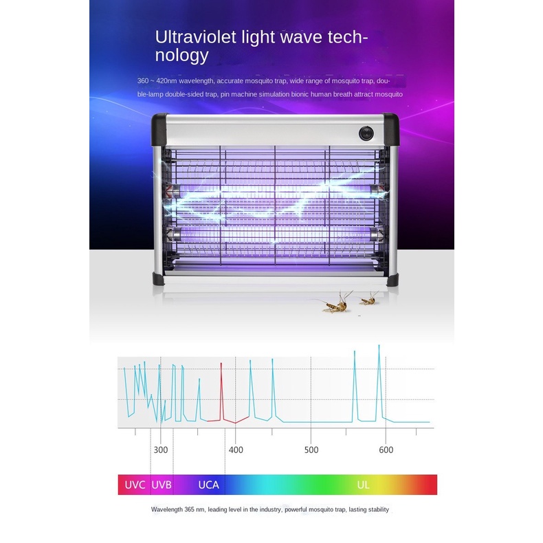 Perangkap Nyamuk Lalat Lampu UV Insect Killer perangkap nyamuk elektrik 4/6 Watt