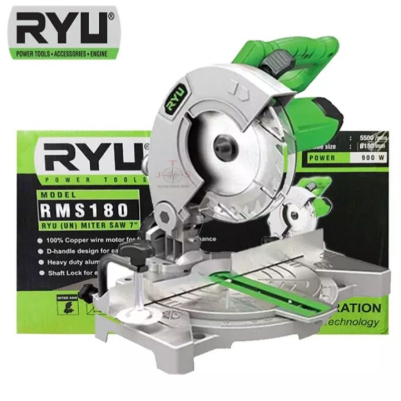 Mesin Potong Aluminium RYU 7 inch Miter Saw RYU RMS 180