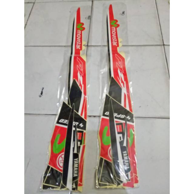 Striping sticker variasi yamaha fiz R movistar warna merah