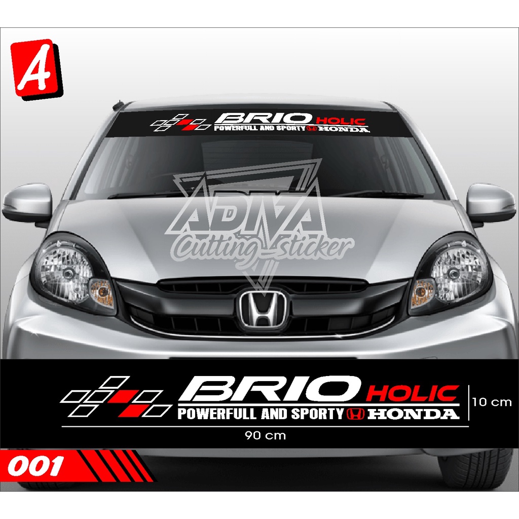 Stiker mobil stiker untuk variasi kaca mobil depan dan belakang - brio holic 001