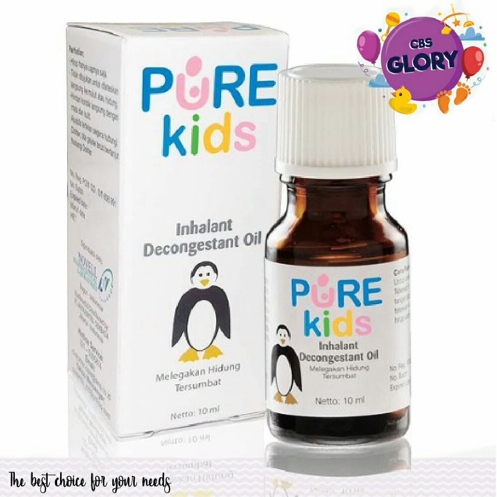 Inhalant Decongestant Oil Pure Kids/Pelega Hidung Tersumbat Bayi