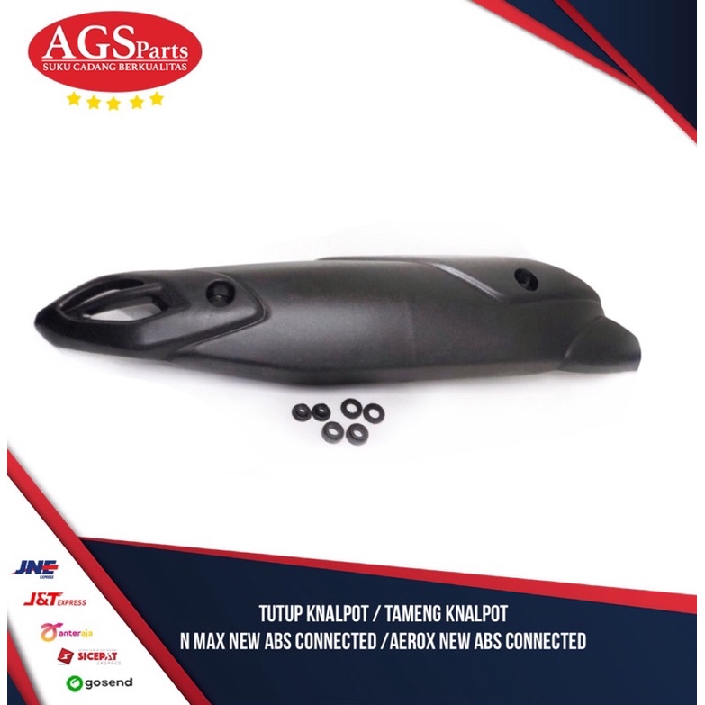 tutup knalpot / tameng knalpot n max abs connected/aerox 155 abs connected