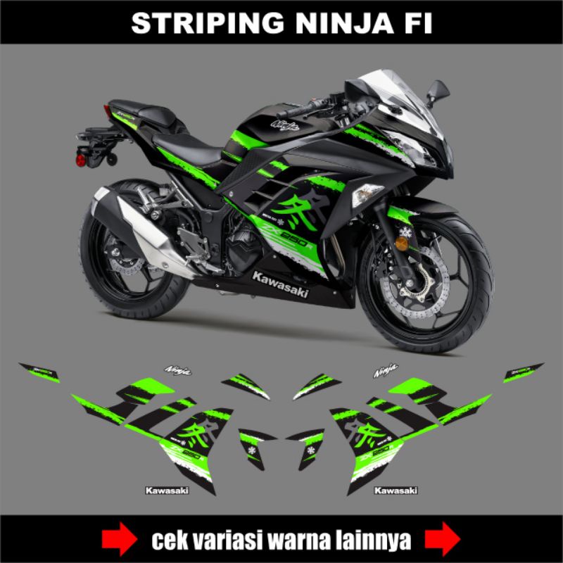 Decal Striping Ninja Fi 250 livery Winter Japan Sticker Motor Kawasaki Ninja