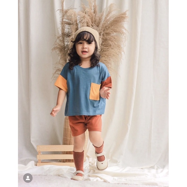 RACHIDKIDS / DAILY SET KIDS / OVERSIZE SET KIDS / OVERSIZE ANAK / BAJU ANAK LUCU / COLORBLOCK OVERSIZE SET