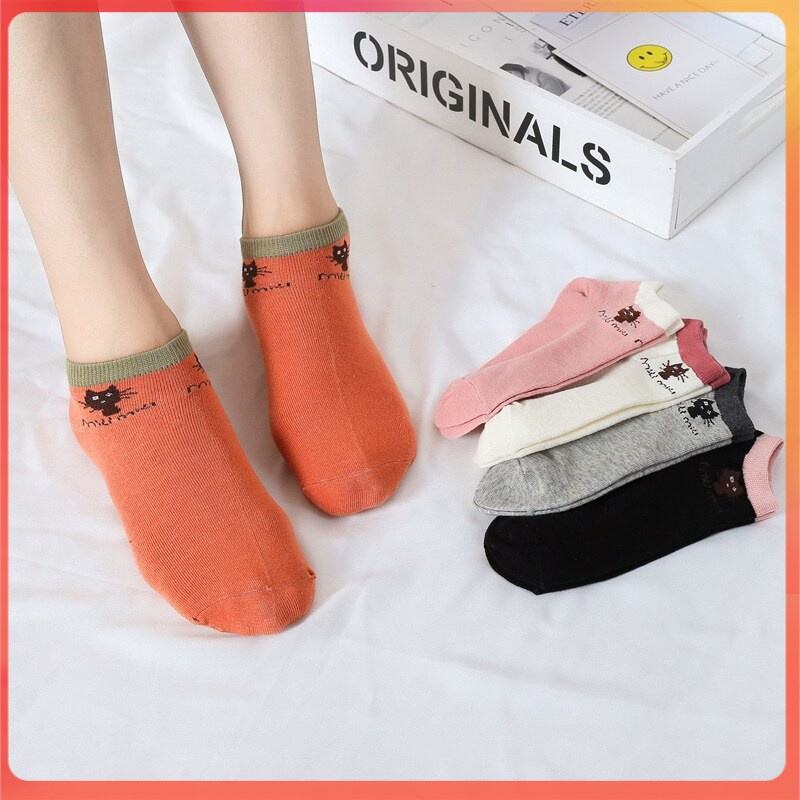 NB Kaos Kaki Pendek Wanita Miau Miau Women Low Socks