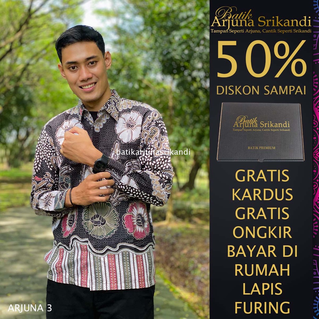 Kemaja Batik Pria Lengan Panjang Baju Hem Atasan Pria Batik Kemeja Baju Hem Atasan Pria Batik Pria K