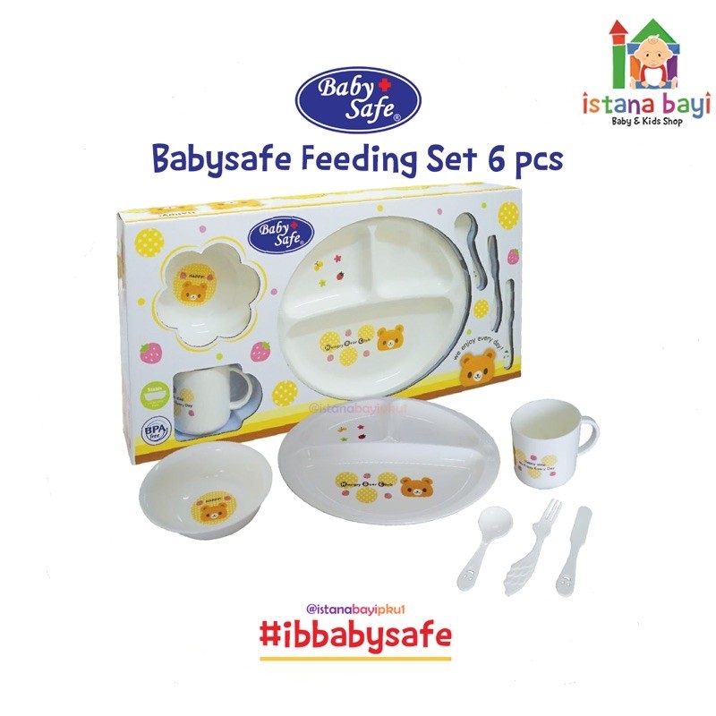 Baby Safe FS602 Feeding Set 6pcs - Peralatan Makan Mpasi