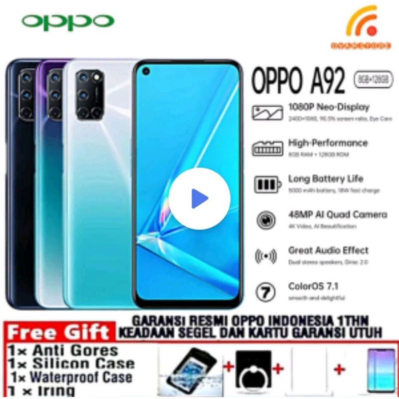 oppo A92 8/128garansiresmi