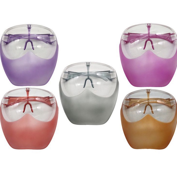 FACE SHIELD KACAMATA AKRILIK WARNA WARNI DOVE EYE SHIELD TRANSPARAN SPORTY FASHIONABLE DAN MEWAH