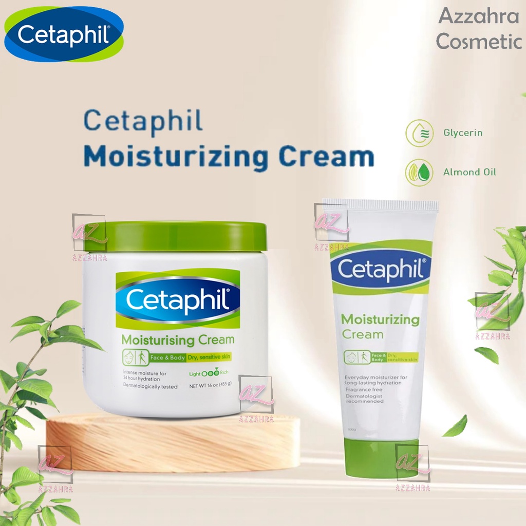 Cetaphil Moisturizing Cream 100gr 453gr | Krim Pelembab Wajah &amp; Kulit untuk Segala Jenis Kulit