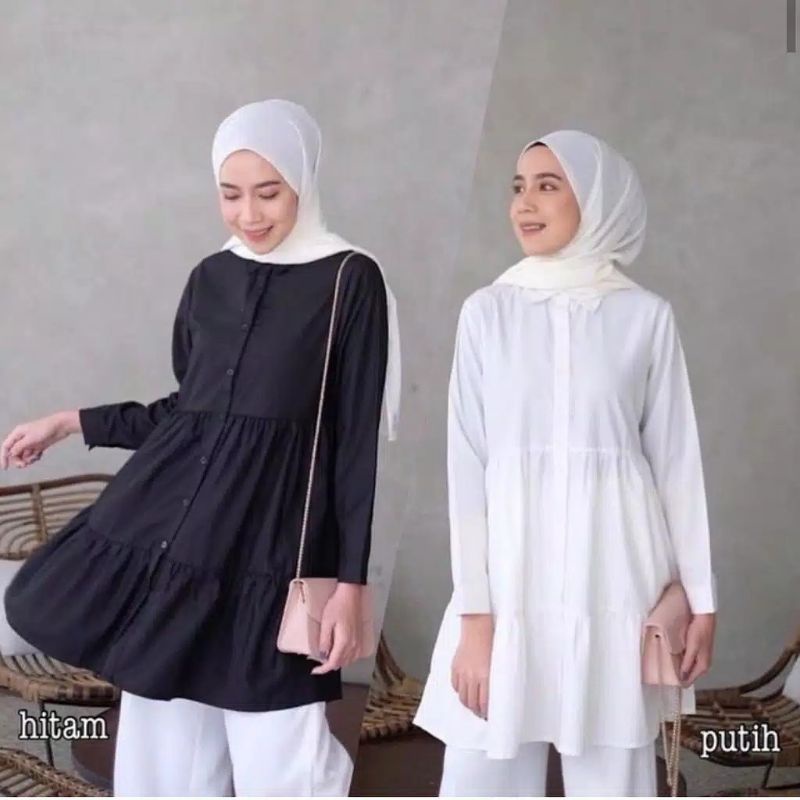 KALIYA TUNIK KANCING HIDUP / TUNIK KANCING HIDUP /FASHION WANITA