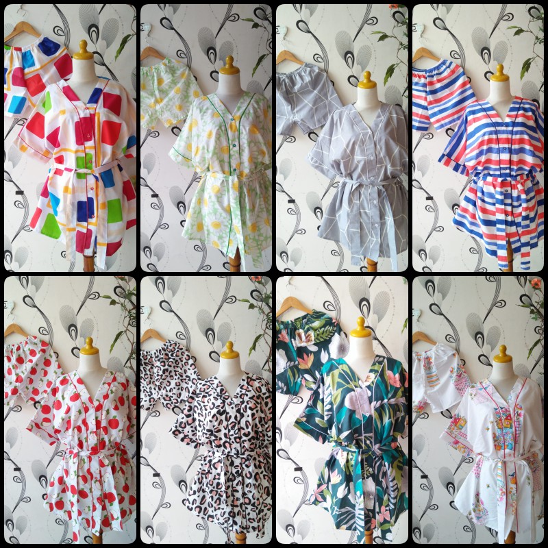 NEW KIMONO BAJU TIDUR PIYAMA SETELAN CELANA KATUN JEPANG NEW KIMONO BAJU TIDUR PIYAMA SETELAN CELANA KATUN JEPANG
