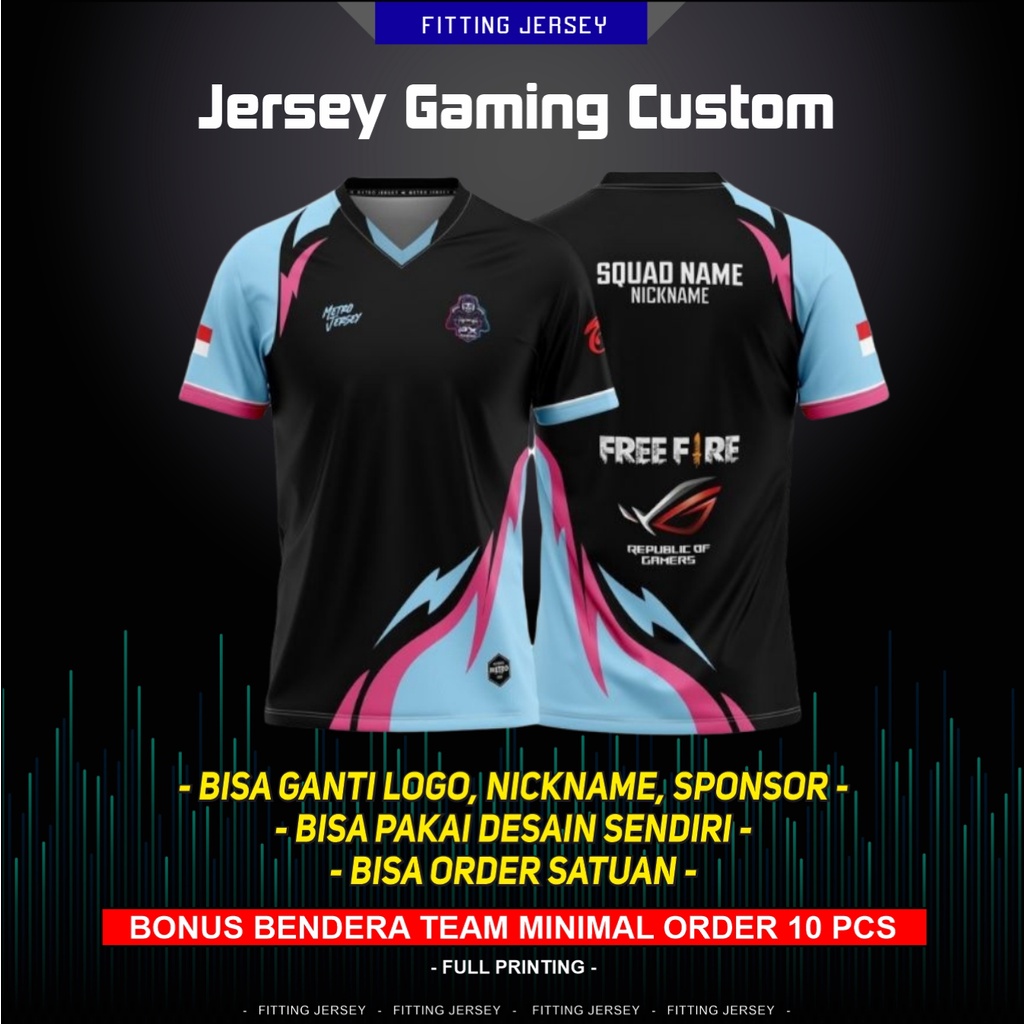 Jersey Gaming Esports Bebas Custom Bikin kaos