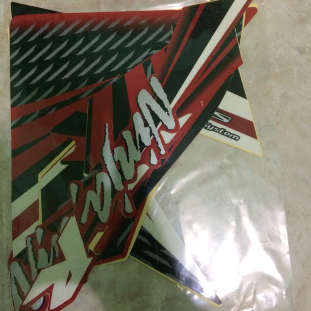 STIKER STRIPING NINJA R 2013 MERAH