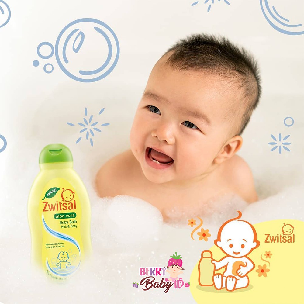 Zwitsal Natural Baby Bath 2in1 Hair &amp; Body Sabun Shampo Bayi 300 ml Berry Mart