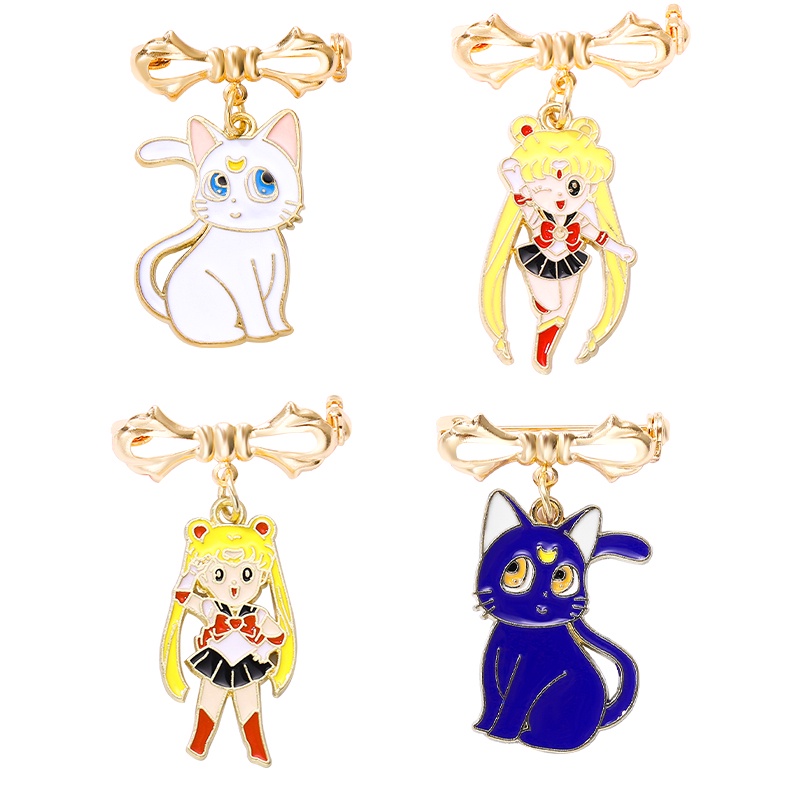 Bros Pin Desain Anime Sailor Moon Magic Cat Untuk Aksesoris Pakaian