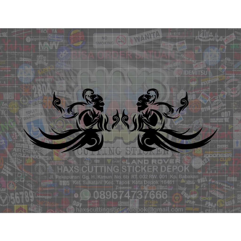 Cutting Sticker BismaniaWayang Po Haryanto Ukuran 12 Cm Mobil &amp; Motor