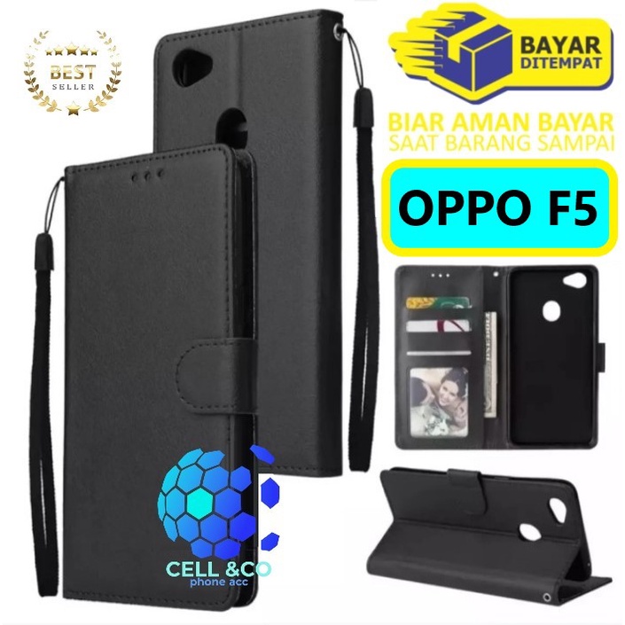 OPPO F5 CASE FLIP WALLET LEATHER KULIT PREMIUM SARUNG BUKA TUTUP FLIP CASE OPPO F5