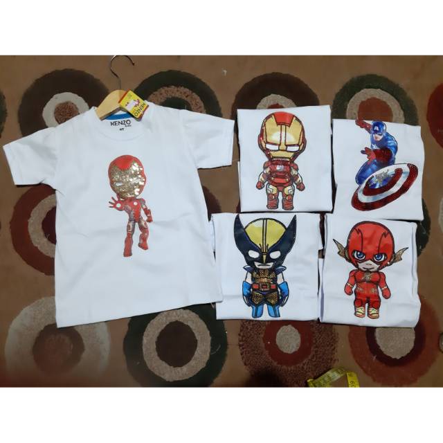 Kaos LED Kenzo khusus putih