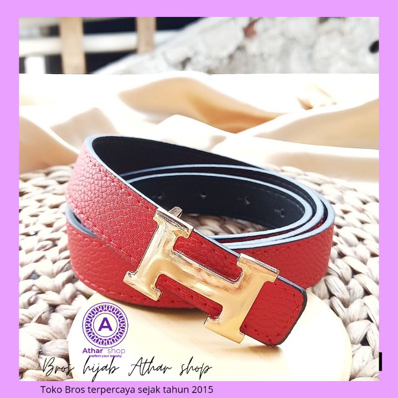 Athar shop belt ikat pinggang wanita gesper kulit ban pinggang PU leather