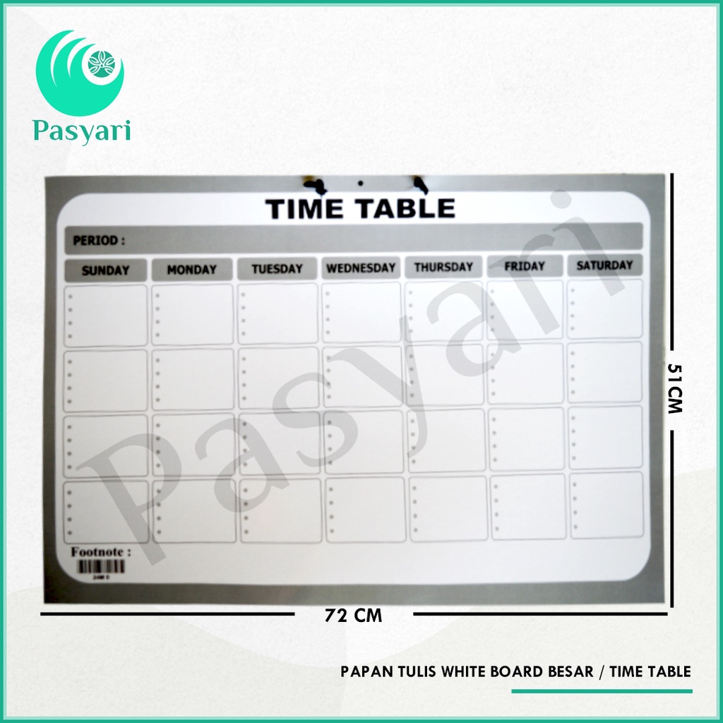 

Papan Tulis White Board Besar / Time Table