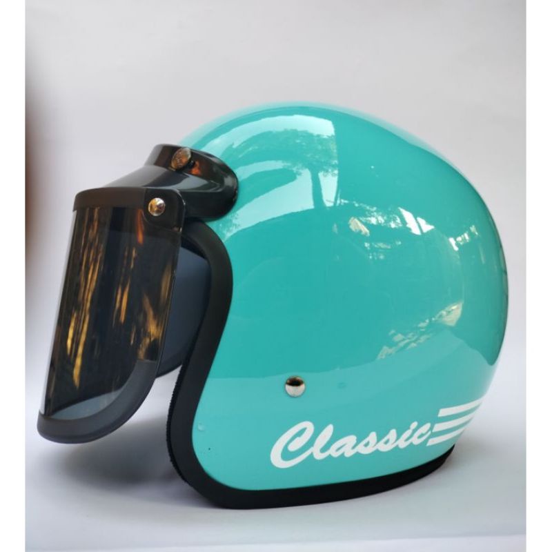 [Sale] Helm Bogo Retro Dewasa Bogo Classic Motif - Tosca
