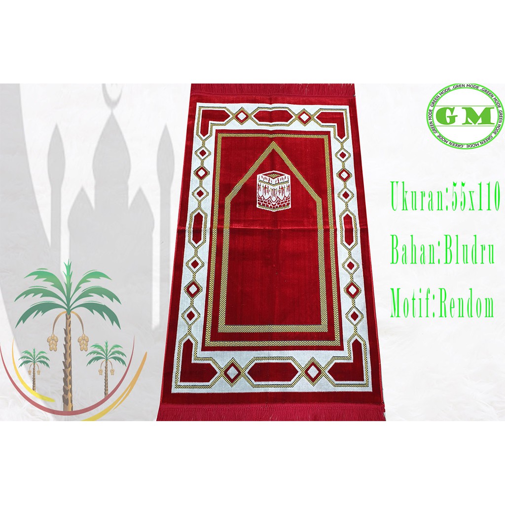 sajadah turki saudi bulu tebal perlengkapan shalat oleh2 haji by green mode