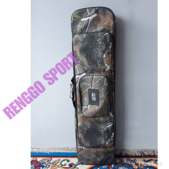 Tas Senapann Angin CAMO Kotak Ransel Panjang 120CM + Tempat Pompa Tas Air-soft Gunn Bedil Gejluk
