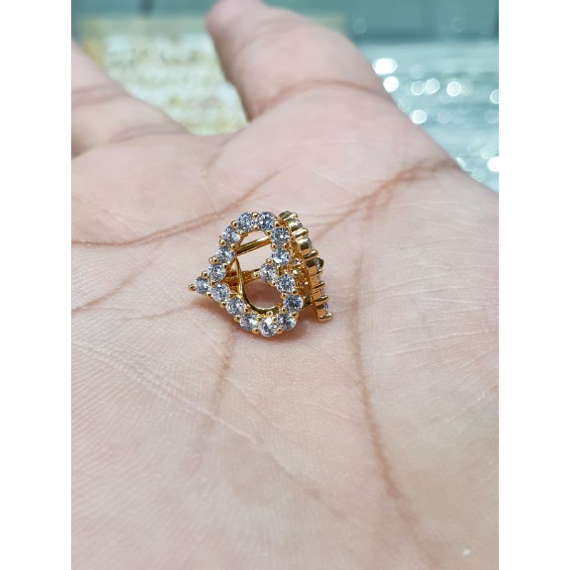 anting jepit love emas asli love mata