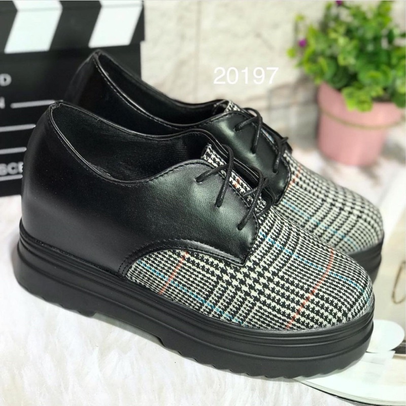 sneakers wedges 20197 tinggi 7cm sepatus sendal wanita import realpict