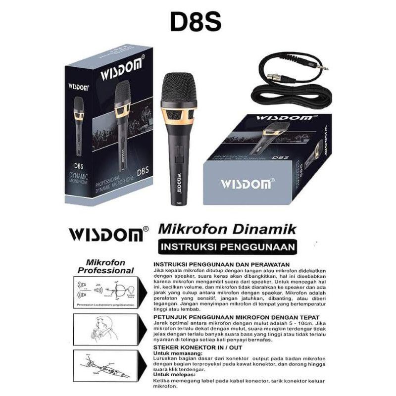 mic kabel Wisdom d8s D 8 S D8 S/i 200 I200 suara top