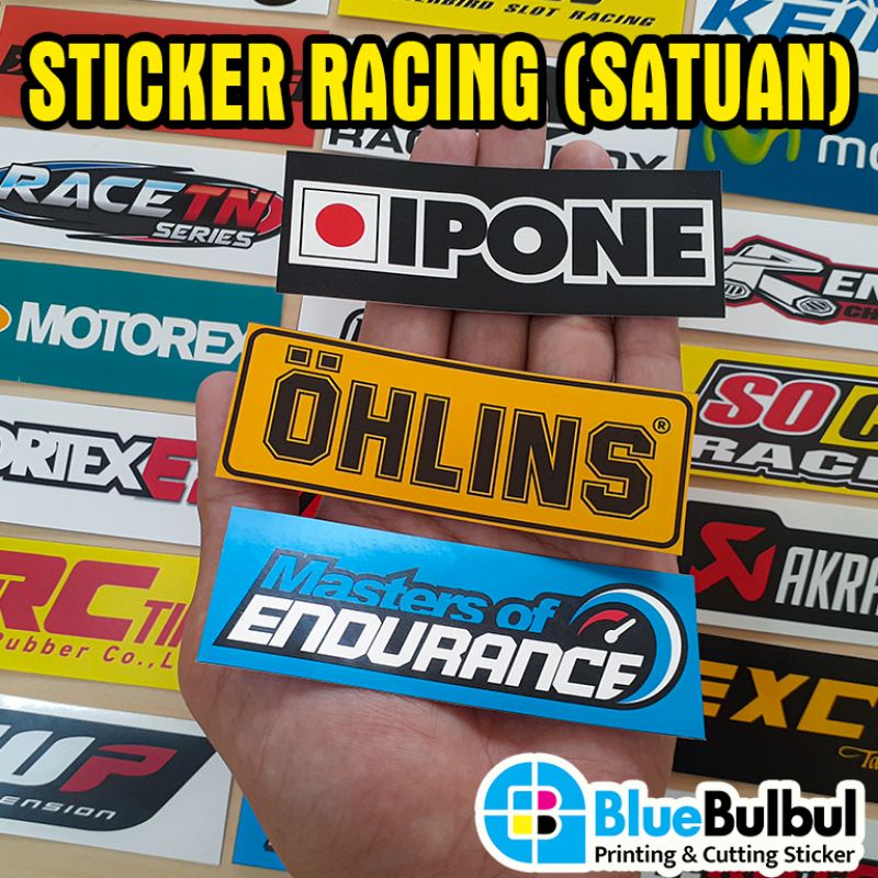 

[STICKER SATUAN] RACING, HELM, MOTOR, MOBIL, SPONSOR