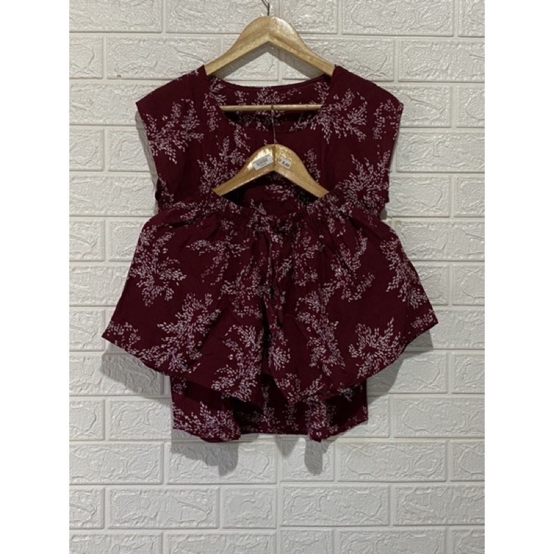 SETELAN PENDEK MOTIF PADI KAIN RAYON
