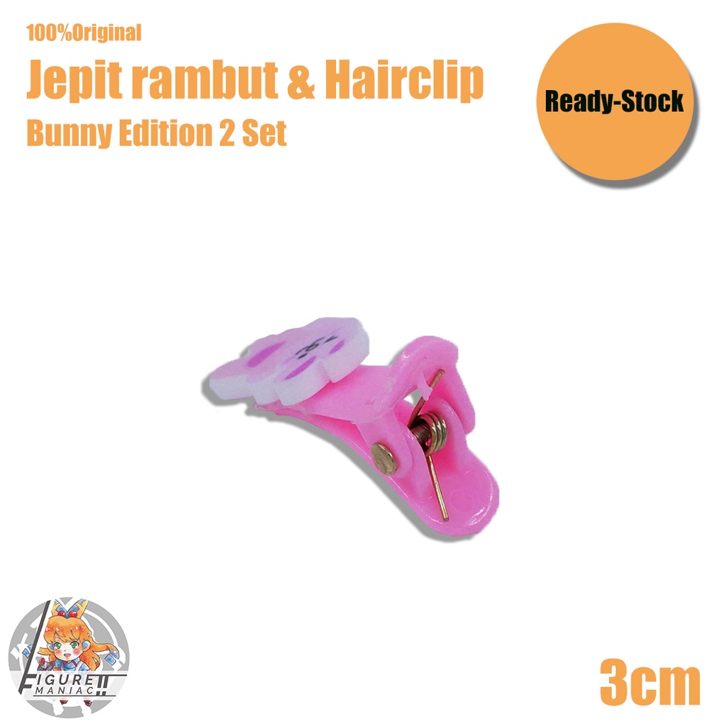 Jepit Rambut &amp; Hairclip Anak - Bunny Edition 3 Cm isi 4 Pcs