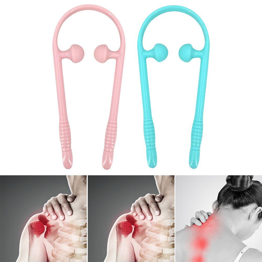 Handheld Neck Massager 2 Trigger Point Shoulder Muscle Deep Tissue Relax Massage Tool