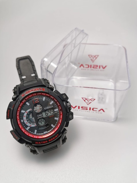 Jam Tangan Anti Air VISICA S-666 Tali Rubber Sporty Digital Watch