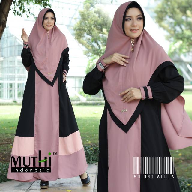 Gamis Set Syari Premium Gamis Set Hijab Original Terbaru Gamis Polos Adem Dan Jatuh "ALULA SET"