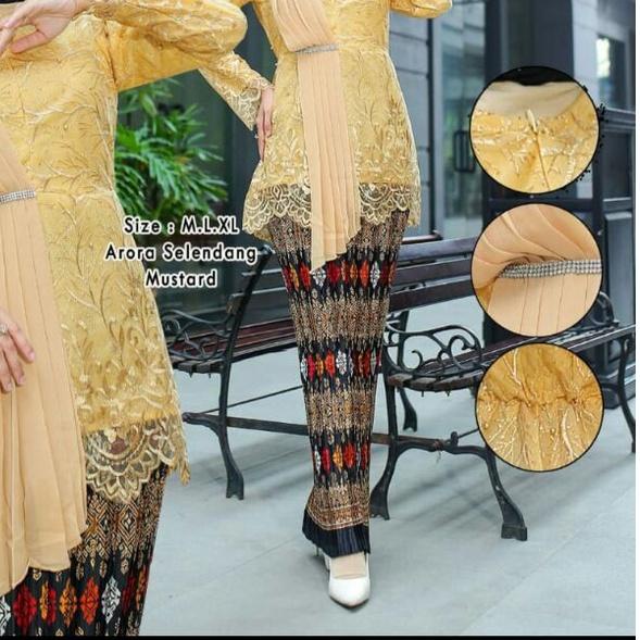 ➳ () Set Aurora Selendang Cerutty / Kebaya Selendang / Aurora selendang / Kebaya Wisuda ❋