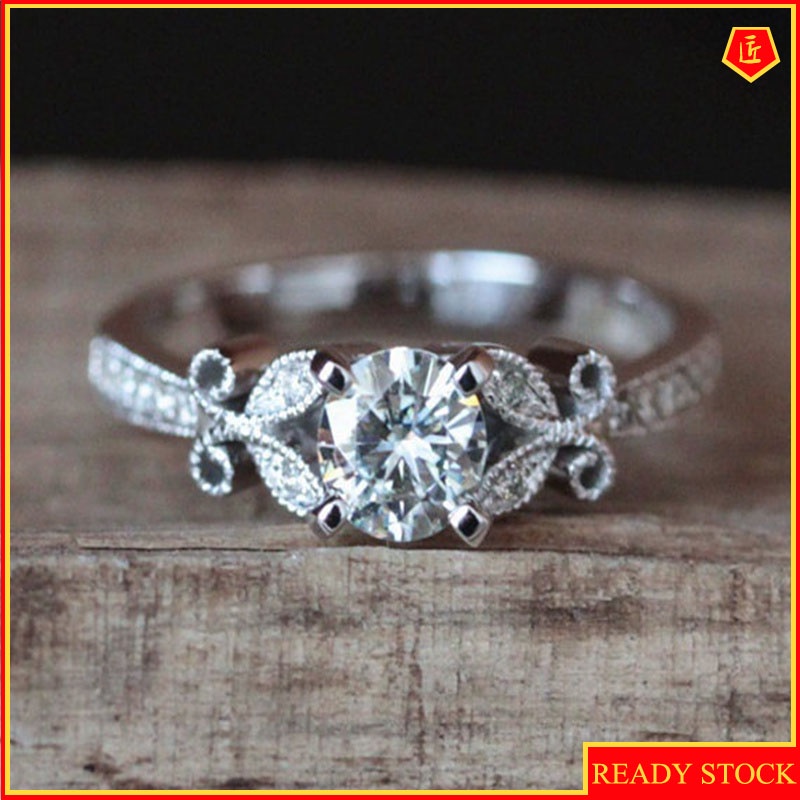 [Ready Stock]Fashion Diamond Flower Ring Exquisite Personality