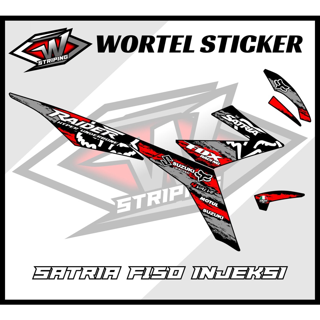 Striping Hologram Satria FU Injeksi-Stiker Decal Satria Fu 150 Injeksi FOX