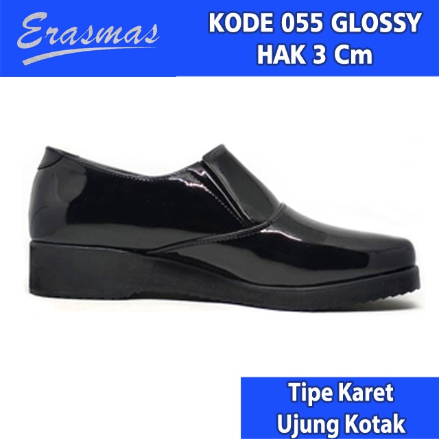 Sepatu Polwan Kowad Hamil Hallboot Flat 055 Erasmas Denawari