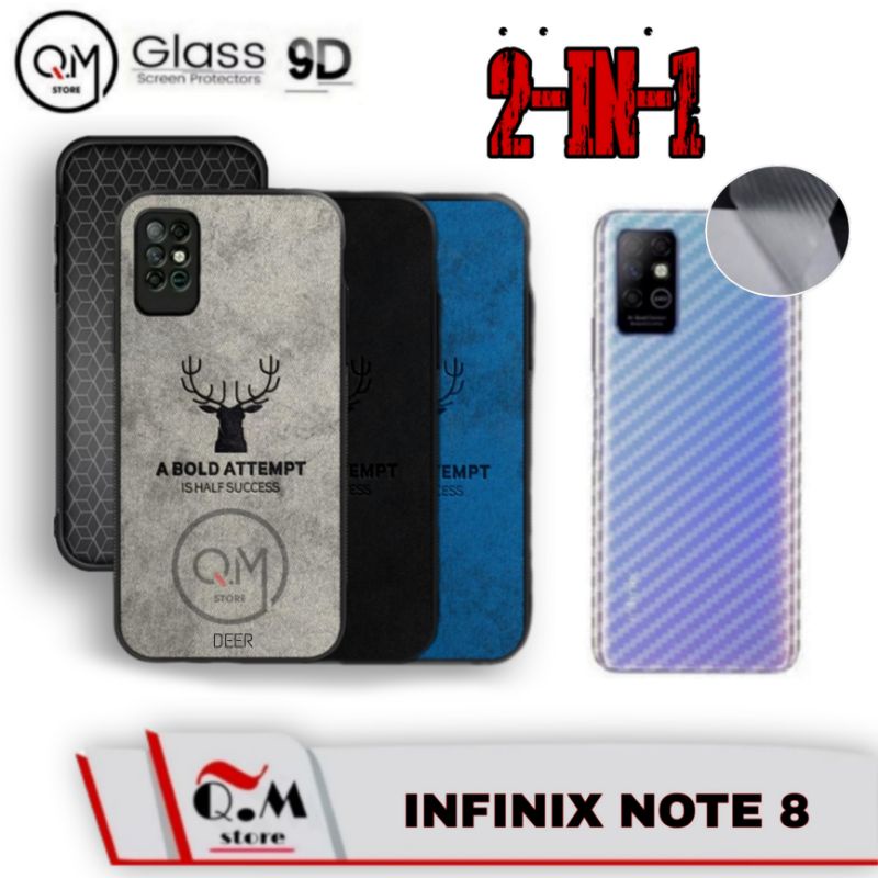 PROMO Case Deer Infinix Hot 11s NFC / Hot 11 / Hot 11 Play / Hot 10 / 10S / 10 Play / Hot 8 / 9  / 9 Play / Infinix Note 11 NFC / Note 10 / 10 Pro / 10 Pro NFC / 7 Lite Infinix / Zero 8  Free Skin Carbon Garskin