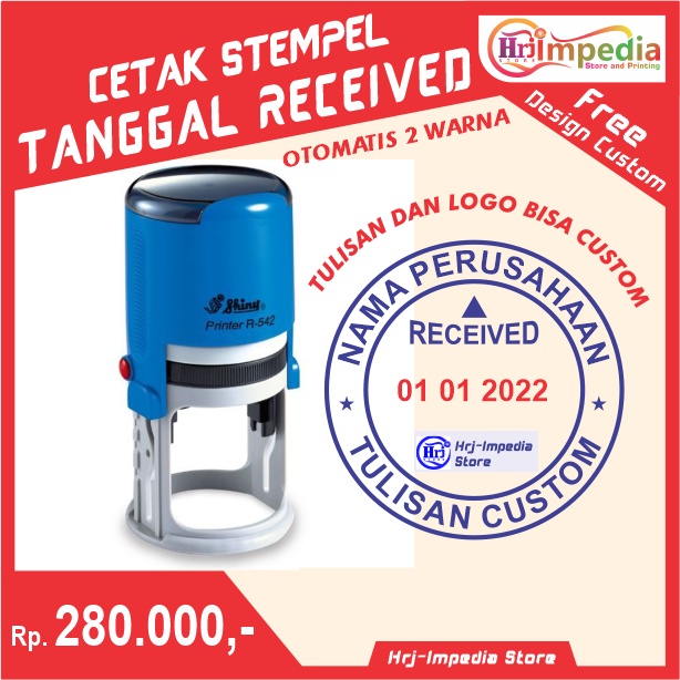 

Cetak Stempel Tanggal Design Custom | Cetak Stempel Custom Tanggal 2 Warna Otomatis