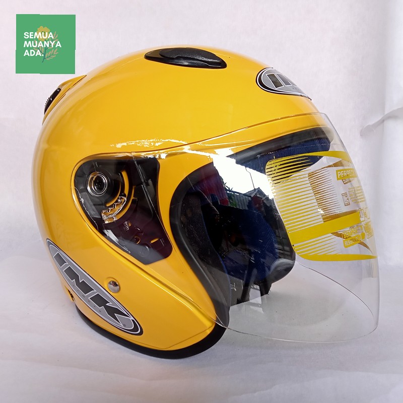 Helm Centro INK KYT NHK JPN Kuning Lemon HelemSNI Motor Double Visor KW Super 9 Warna Packing Kardus