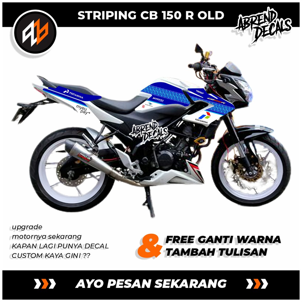 STRIPING CB 150 R OLD MANDALIKA / STICKER CB 150R OLD  ACCESORIES STICKER BODY MOTOR HONDA CB 150 R