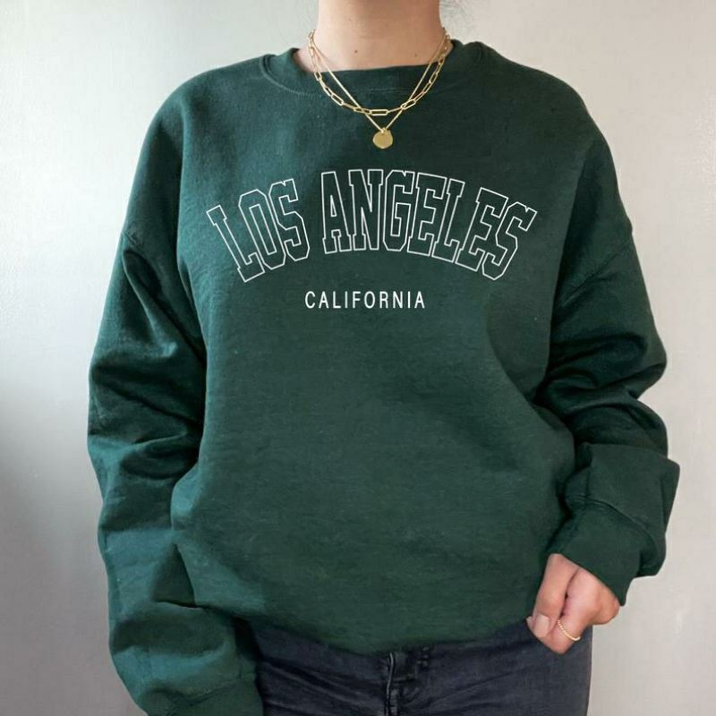 S - XXXXXL(6XL) Sweater LOS ANGELES CALIFORNIA Sweatshirt Loose OVERSIZE BIGSIZE Crewneck LA Jumbo Pria Wanita 5XL 4XL 3XL 2XL XL L M