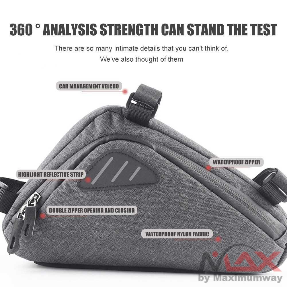 Tas Sepeda Serbaguna Triangle Frame Bag Pouch - ROS-12657 Warna Hitam