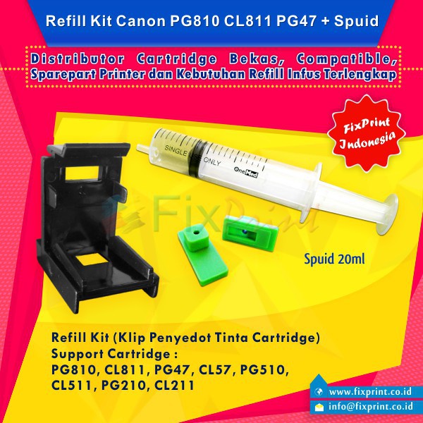 Refil Kit Klip Penyedot Tinta Cartridge G4000 G3000 G2000 G1000